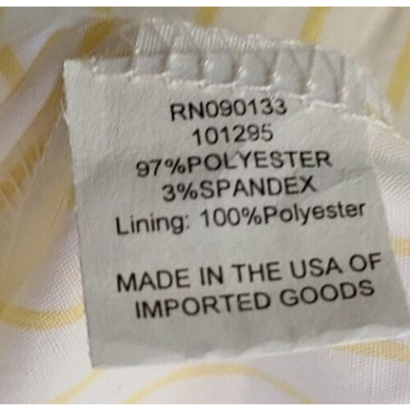 NWT PacSun Size Medium Y2K Spaghetti Strap Sundress White Yellow Striped Preppy - Picture 9 of 13